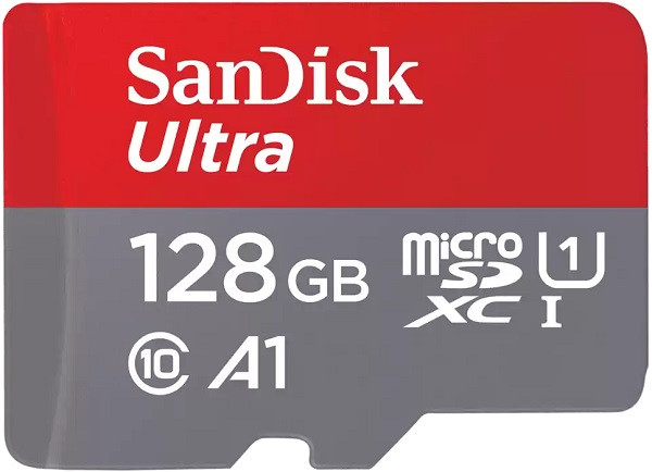 Sandisk 128GB A1 Ultra 100MB/s MicroSDXC with Adapter
