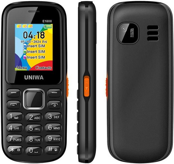 UNIWA E1808 Mobile Phone Triple Sim Black