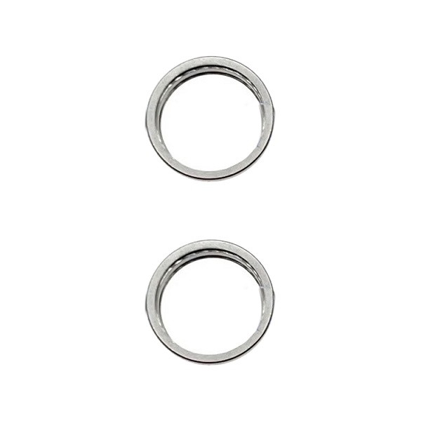 3 PCS / SET Rear Camera Glass Lens Metal Outside Protector Hoop Ring for iPhone 15 Pro / 15 Pro Max (White)