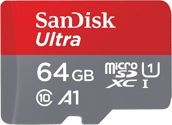 Sandisk 64GB A1 Ultra 98MB/s MicroSDHC with Adapter
