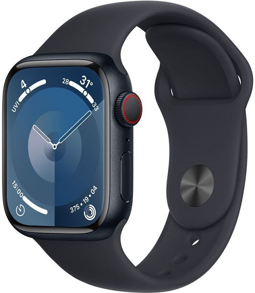 Apple Watch Series 9 GPS 45mm Midnight Aluminium Case with S/M Midnight Sport Band