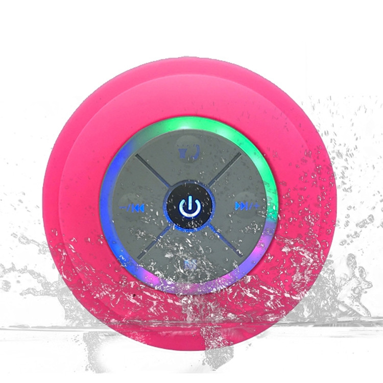 BTS-08 Wireless Bluetooth Speaker Waterproof Subwoofer Bluetooth Column Mini Shower Speaker(Pink)