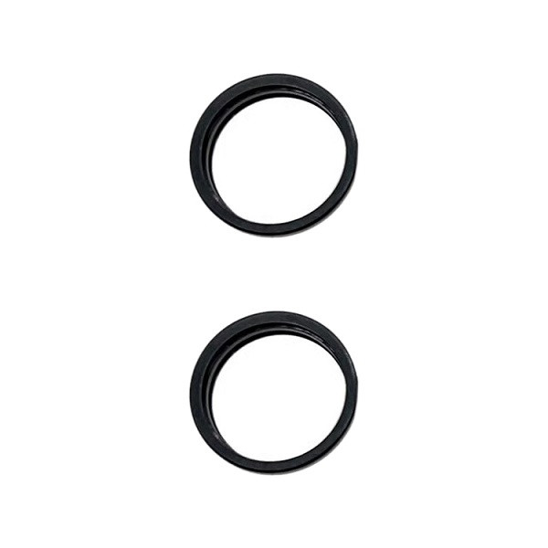 3 PCS / SET Rear Camera Glass Lens Metal Outside Protector Hoop Ring for iPhone 15 Pro / 15 Pro Max (Black)