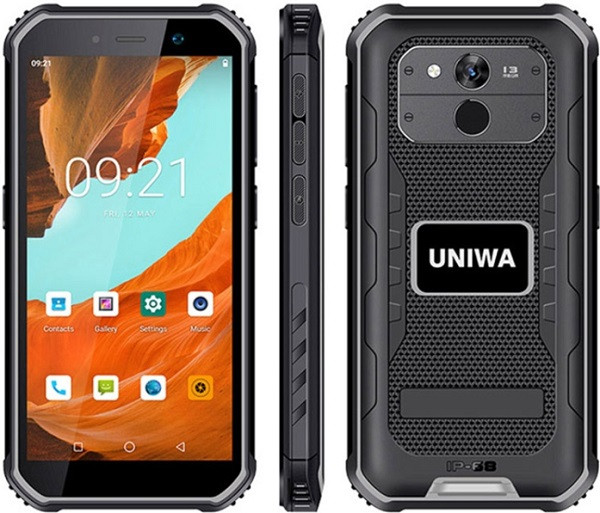 UNIWA F963 Pro Rugged Phone Dual Sim 128GB Black Grey (6GB RAM) - AU Plug