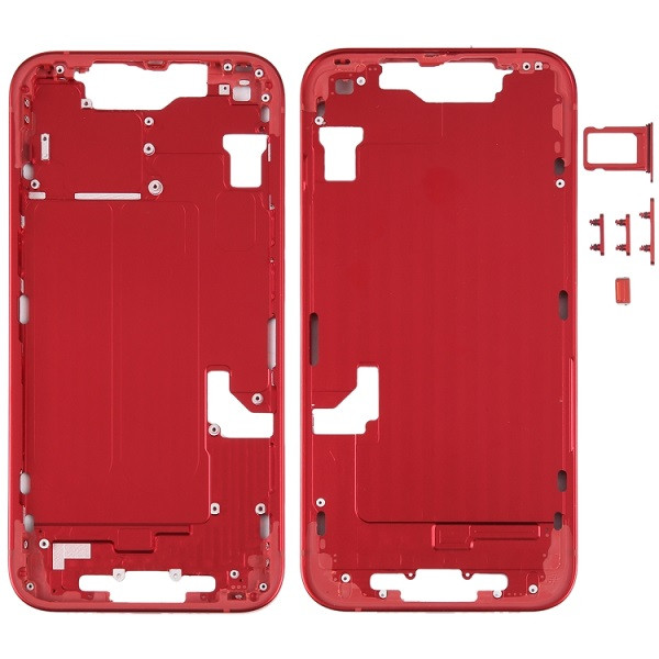 Middle Frame with Side Keys for iPhone 14 (Red)