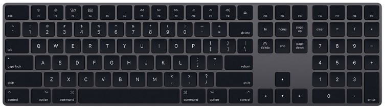 Клавиатура Apple Magic с цифровой клавиатурой - американский английский - Space Grey