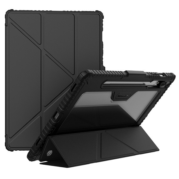NILLKIN Bumper Pro Camshield Tablet Leather Case for Samsung Galaxy Tab S9 Plus (Black)