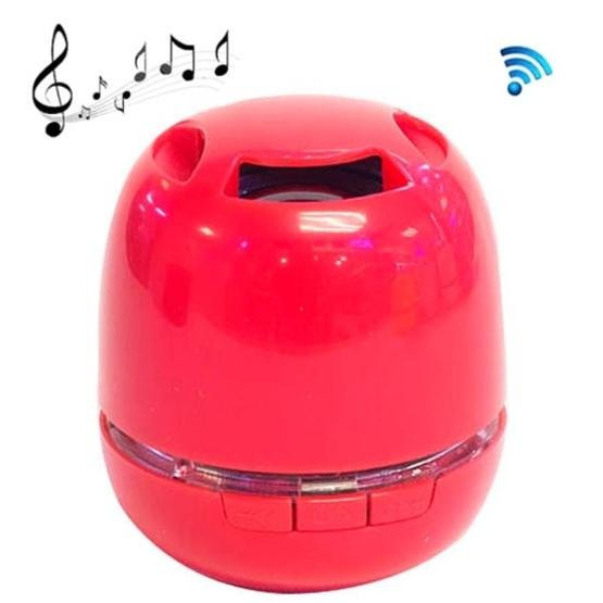 T6 Egg Style Mini Portable LED Light Bluetooth Stereo Speaker (Red)
