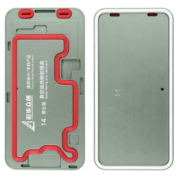 LCD Screen Frame Vacuum Heating Glue Removal Mold with Holder for iPhone 14