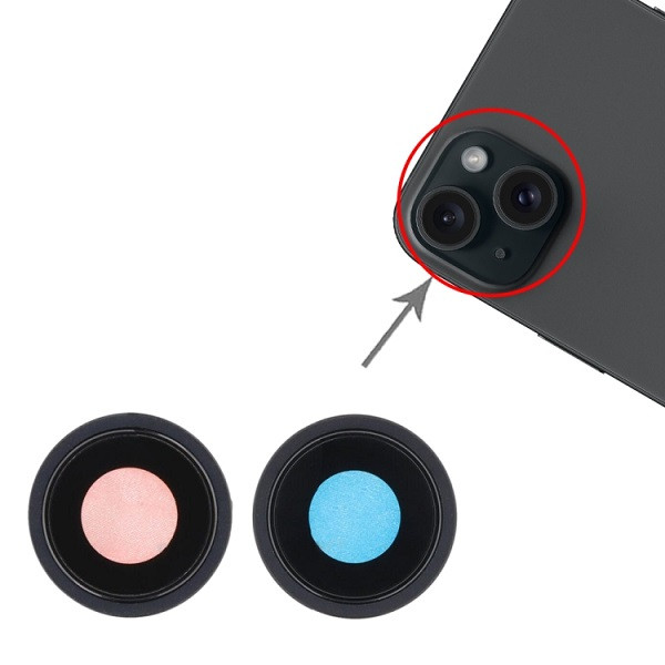 Set Camera Lens Cover for iPhone 15 / 15 Plus (Black)