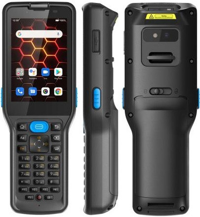 UNIWA V350 Handheld 2D Barcode Scanner Rugged Phone Dual Sim 64GB Black (4GB RAM) - EU Plug