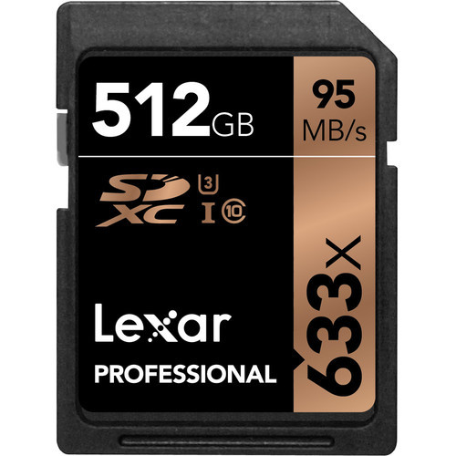 Lexar 512GB Professional 633X SDXC