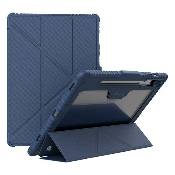 NILLKIN Bumper Pro Camshield Tablet Leather Case for Samsung Galaxy Tab S9 Plus (Blue)