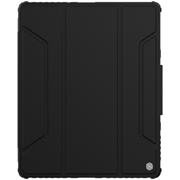 NILLKIN Bumper Pro Horizontal Flip Leather Tablet Case with Pen Slot & Holder & Sleep for iPad Pro 12.9 2022 / 2021 / 2020 (Black)