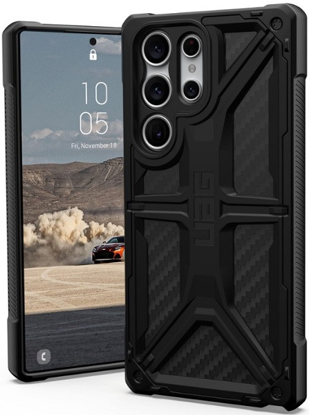 UAG Monarch 5 Layers Premium Leather Protection Case for Samsung Galaxy S23 Ultra (Carbon Fiber)