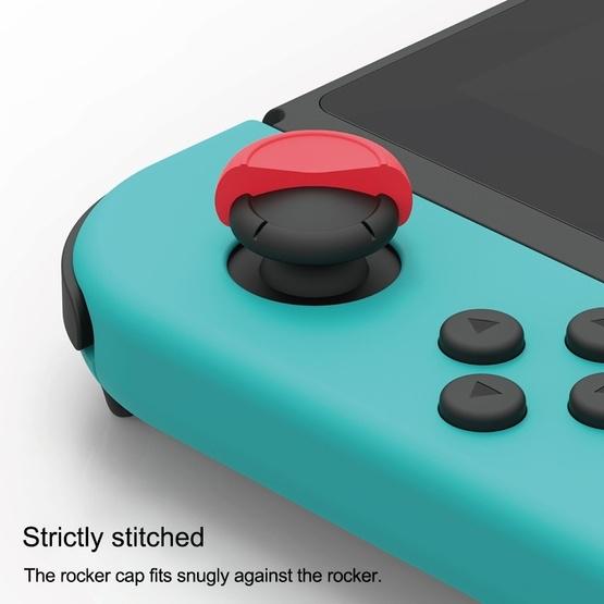 Skull&Co Left + Right Gamepad Rocker Cap Button Cover Thumb Grip Set for Switch / Switch Lite / JOYCON (Red)