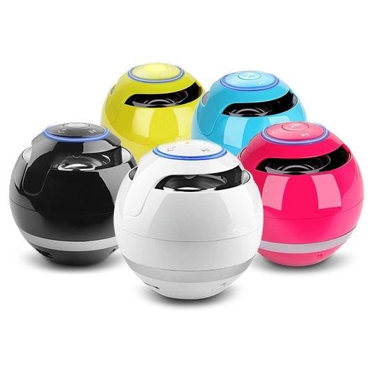 T&G A18 Ball Bluetooth Speaker with LED Light Black