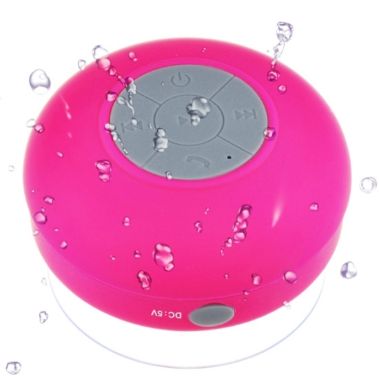 BTS-06 Mini Waterproof IPX4 Bluetooth V2.1 Speaker (Magenta)