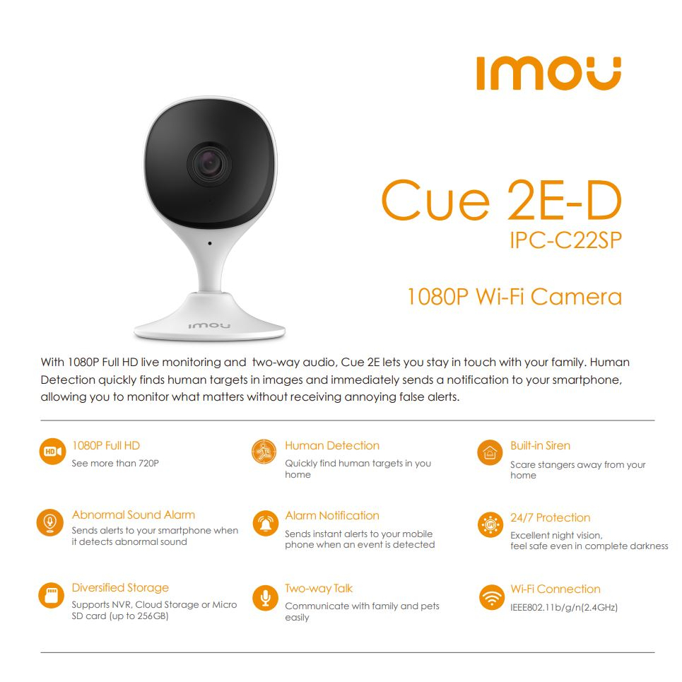 Imou Cue 2E Indoor 1080P WiFi IP Camera