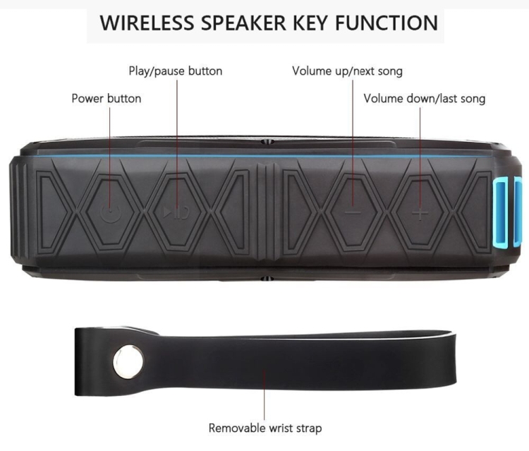 Portable Bluetooth Speaker Super Bass Stereo Wireless Speakers